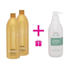 2x COCOCHOCO Gold Brazilian Keratin 1000 ml + FREE Expert line COCOCHOCO Clarifying Shampoo 1000 ml